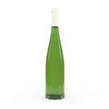 Wine bottle isolated 3d rendering Royalty Free Stock Photo