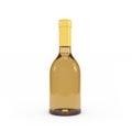 Wine bottle isolated 3d rendering Royalty Free Stock Photo