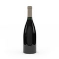 Wine bottle isolated 3d rendering Royalty Free Stock Photo