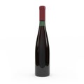 Wine bottle isolated 3d rendering Royalty Free Stock Photo