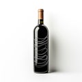 Wine bottle isolated on white. Wine bottle mockup. Bottle mock up vector template. Blank label. Royalty Free Stock Photo