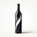 Wine bottle isolated on white. Wine bottle mockup. Bottle mock up vector template. Blank label. Royalty Free Stock Photo