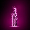 Wine Bottle light abstract design background