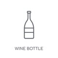 Wine bottle linear icon. Modern outline Wine bottle logo concept