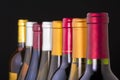 Wine bottle necks Royalty Free Stock Photo