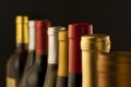 Wine bottle necks Royalty Free Stock Photo