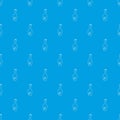 Wine bottle pattern vector seamless blue Royalty Free Stock Photo