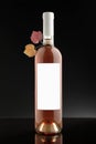 Wine bottle rose wine with white label Royalty Free Stock Photo