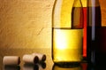 Wine bottles and corks Royalty Free Stock Photo