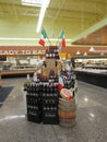 Wine bottles display