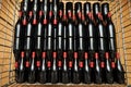 Wine bottles in factory Royalty Free Stock Photo