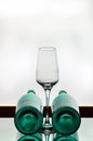 Wine bottles and glass Royalty Free Stock Photo