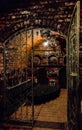 Wine bottles in a Hungarian wine cellar near Royalty Free Stock Photo