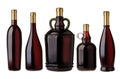 wine bottles with labels Royalty Free Stock Photo