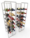 Wine Bottles in a Metal Wine Rack