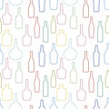 Wine bottles pattern Royalty Free Stock Photo