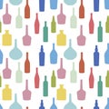 Wine bottles pattern Royalty Free Stock Photo