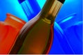 Wine bottles with reflections Royalty Free Stock Photo