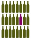 Wine bottles set Royalty Free Stock Photo