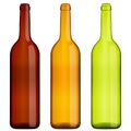 Wine bottles set Royalty Free Stock Photo
