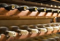 Wine bottles on shelf Royalty Free Stock Photo