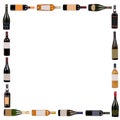 Wine bottles square