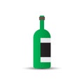 Wine bottles on white background, icon vector illustration for web and app Royalty Free Stock Photo