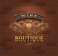 Wine boutique - vintage signboard