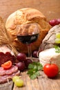 Wine and bread Royalty Free Stock Photo