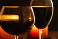 Wine and candles #2 Royalty Free Stock Photo