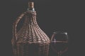 Wine carboy and wine glass Royalty Free Stock Photo