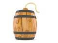 Wine cask with bomb wick