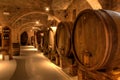 Wine cellar in Abbey of Monte Oliveto Maggiore Royalty Free Stock Photo