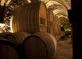 Wine cellar with big barrels Royalty Free Stock Photo