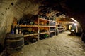 wine cellar, Bily sklep rodiny Adamkovy, Chvalovice, Czech Repub Royalty Free Stock Photo