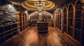 The Wine Cellar room of a beautiful bright modern style house. AI Generated