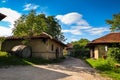 Wine cellars in old rustic vintage houses in Rajacke pimnice near the village Rajac