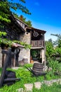 Wine cellars in old rustic vintage houses in Rajacke pimnice near the village Rajac