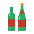 Wine And Champagne Bottles Icon