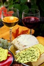 Wine,cheese,bread Royalty Free Stock Photo