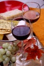 Wine,cheese,bread Royalty Free Stock Photo
