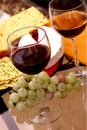 Wine,cheese,bread Royalty Free Stock Photo