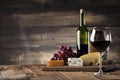 Wine and cheese. Royalty Free Stock Photo