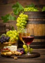 Wine and cheese Royalty Free Stock Photo