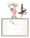 Wine Chef Sign Royalty Free Stock Photo