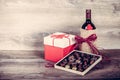 Wine, chocolates and gift