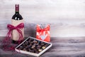 Wine, chocolates and gift
