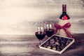 Wine and chocolates Royalty Free Stock Photo