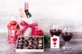 Wine and chocolates