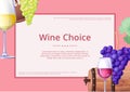 Wine Choice Promo Poster on Vector Illustration Royalty Free Stock Photo